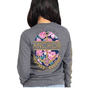 NWT Simply Southern God is my Anchor Long Sleeve Top